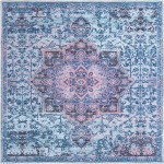 Rug Unique Loom Renaissance Light Blue Square 7' 3 x 7' 3
