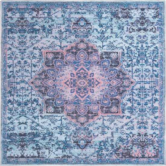 Rug Unique Loom Renaissance Light Blue Square 7' 3 x 7' 3