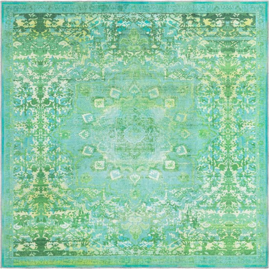 Rug Unique Loom Renaissance Green Square 7' 3 x 7' 3