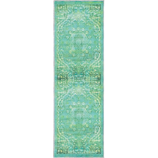 Rug Unique Loom Renaissance Green Runner 2' 0 x 6' 0