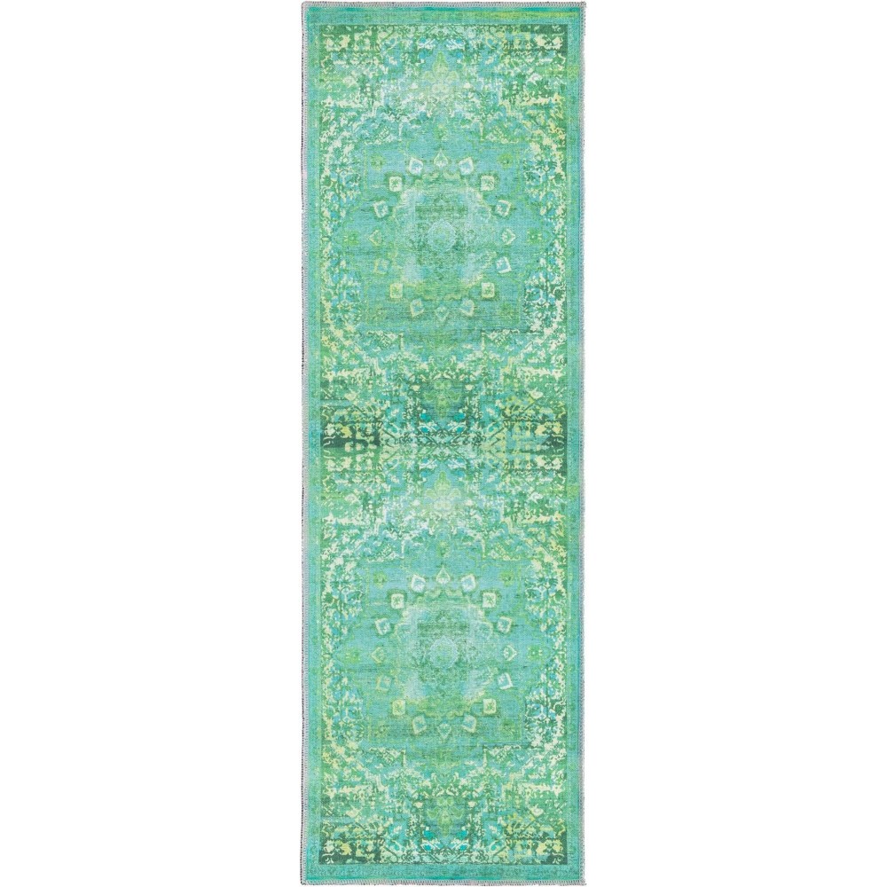 Rug Unique Loom Renaissance Green Runner 2' 0 x 6' 0