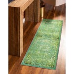 Rug Unique Loom Renaissance Green Runner 2' 0 x 6' 0