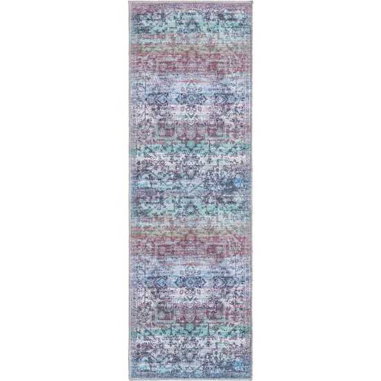 Rug Unique Loom Renaissance Turquoise Runner 2' 0 x 6' 0