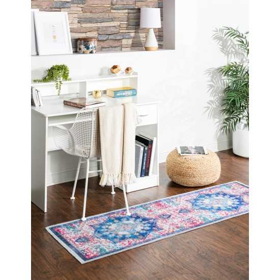 Rug Unique Loom Renaissance Blue Runner 2' 0 x 6' 0
