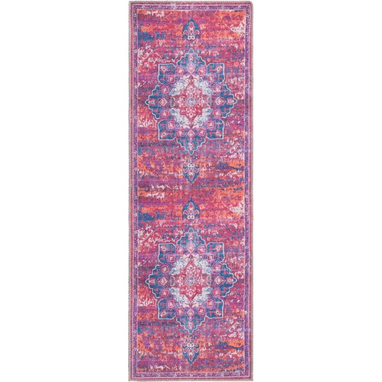 Rug Unique Loom Renaissance Fuchsia Runner 2' 0 x 6' 0