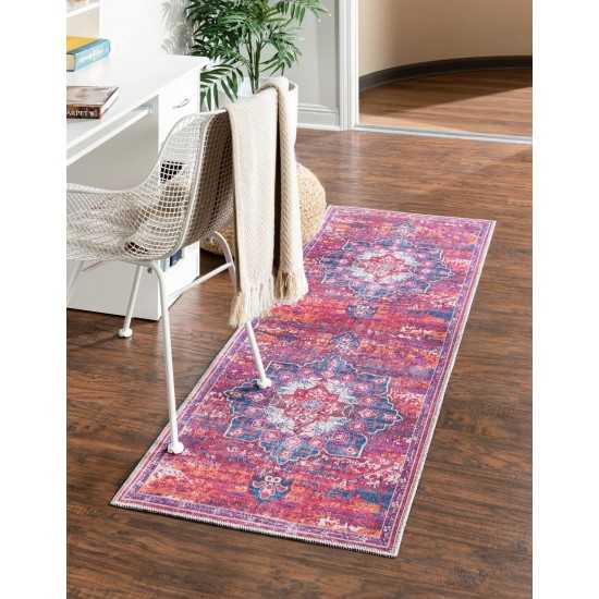 Rug Unique Loom Renaissance Fuchsia Runner 2' 0 x 6' 0