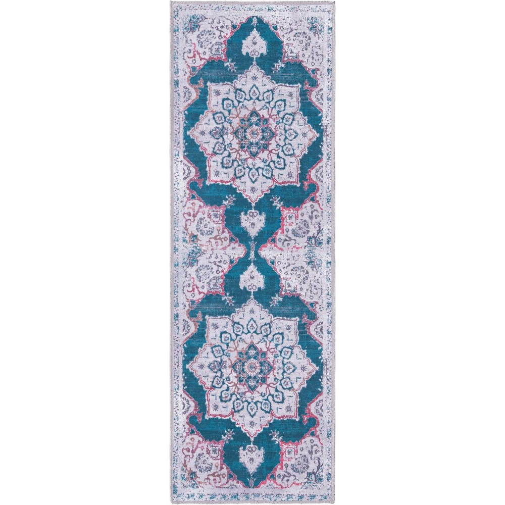 Rug Unique Loom Renaissance Teal Runner 2' 0 x 6' 0