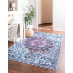 Rug Unique Loom Renaissance Light Blue Rectangular 5' 3 x 8' 0