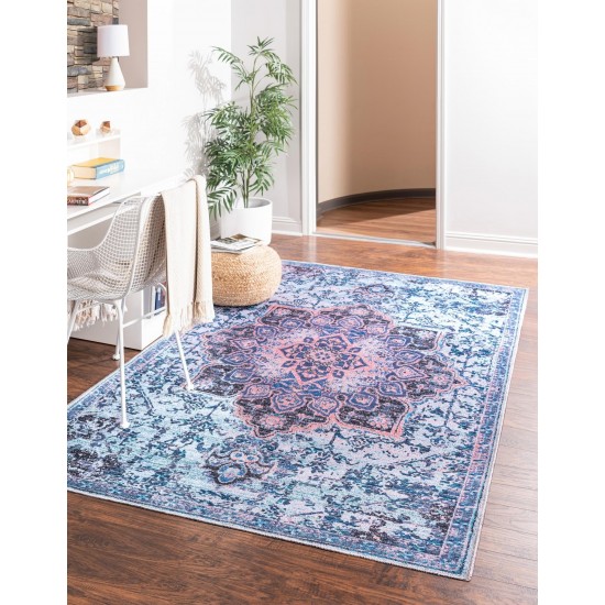 Rug Unique Loom Renaissance Light Blue Rectangular 5' 3 x 8' 0