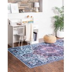 Rug Unique Loom Renaissance Light Blue Rectangular 5' 3 x 8' 0