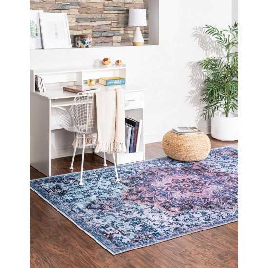 Rug Unique Loom Renaissance Light Blue Rectangular 5' 3 x 8' 0