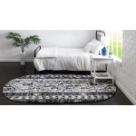 Rug Unique Loom Portland White Oval 5' 0 x 8' 0