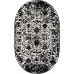 Rug Unique Loom Portland White Oval 3' 0 x 5' 0