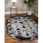 Rug Unique Loom Portland White Oval 3' 0 x 5' 0