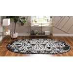 Rug Unique Loom Portland White Oval 3' 0 x 5' 0
