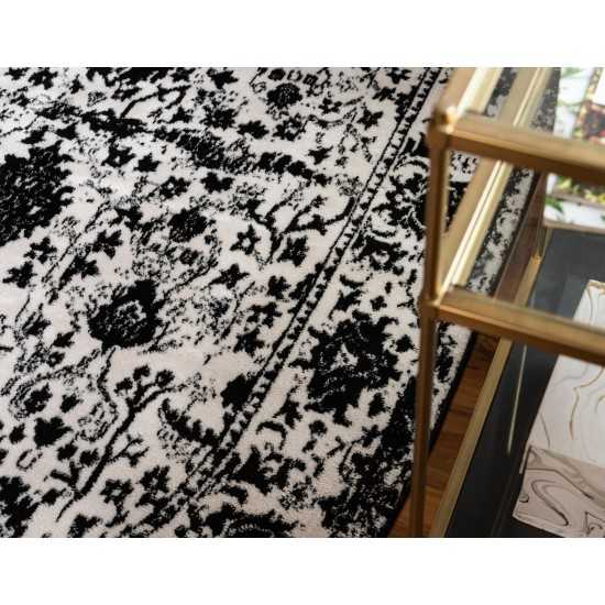 Rug Unique Loom Portland White Oval 3' 0 x 5' 0
