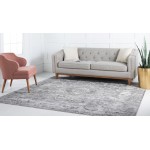Rug Unique Loom Portland Light Gray Square 8' 0 x 8' 0