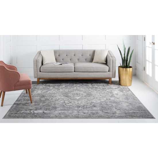 Rug Unique Loom Portland Light Gray Square 8' 0 x 8' 0
