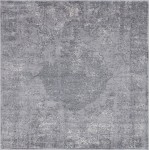 Rug Unique Loom Portland Light Gray Square 8' 0 x 8' 0