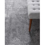 Rug Unique Loom Portland Light Gray Square 8' 0 x 8' 0