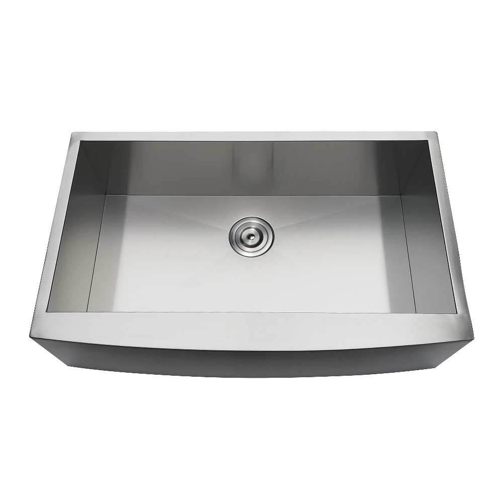 Undermount Stainless Steel Single Farmhouse Kitchen Sink, Brushed