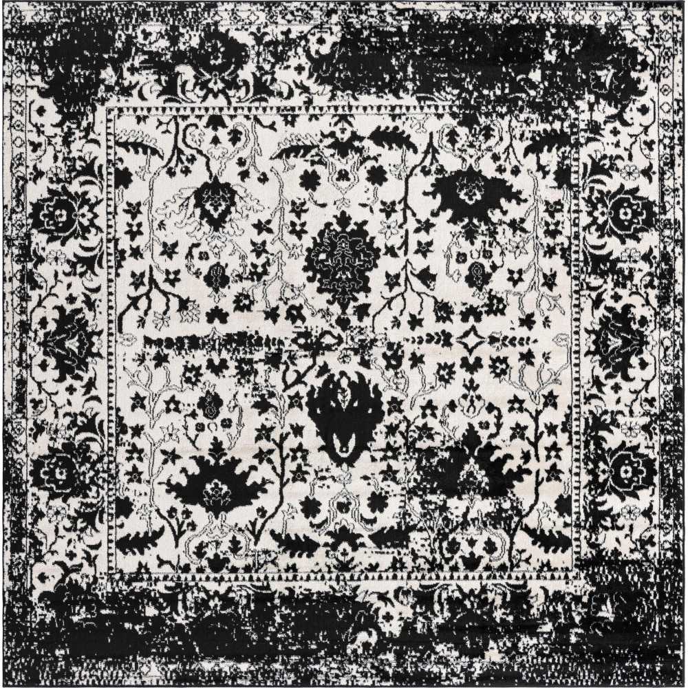 Rug Unique Loom Portland White Square 8' 0 x 8' 0 Rug Unique Loom Portland White Square 8' 0 x 8' 0