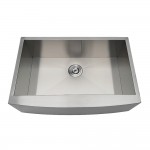 Undermount Stainless Steel Single Farmhouse Kitchen Sink, Brushed