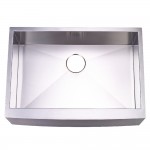 Apron Front Farmhouse Single Bowl Kitchen Sink, Brushed