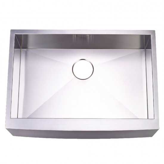 Apron Front Farmhouse Single Bowl Kitchen Sink, Brushed