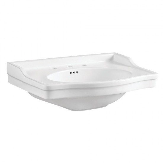Fauceture Victorian 30" x 22" Ceramic Console Sink Top, White