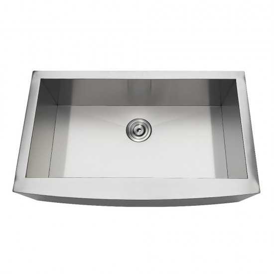 Drop-In Stainless Steel Single Bowl Farmhouse Kitchen Sink, Brushed
