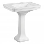 Porcelain Pedestal Sink, White