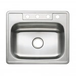 Drop-in Single Bowl Kitchen Sink, Brushed