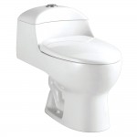 Kingston Brass Elongated One-Piece Toilet, White