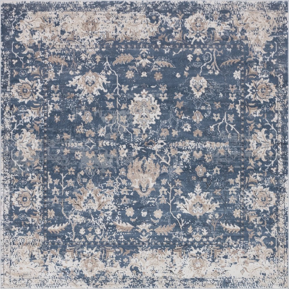 Rug Unique Loom Portland Blue Square 8' 0 x 8' 0 Rug Unique Loom Portland Blue Square 8' 0 x 8' 0