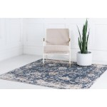 Rug Unique Loom Portland Blue Square 8' 0 x 8' 0