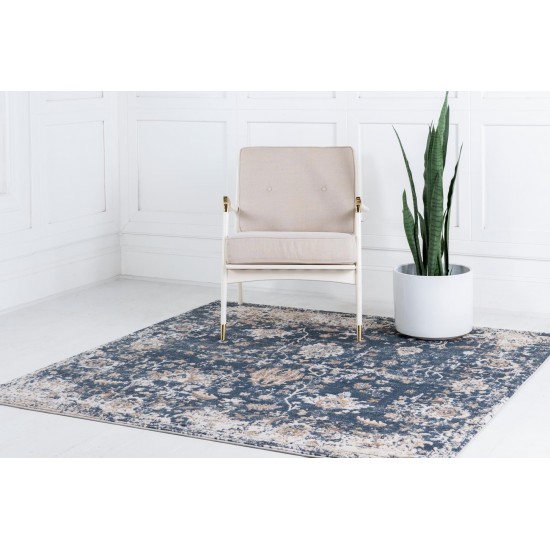 Rug Unique Loom Portland Blue Square 8' 0 x 8' 0