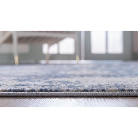 Rug Unique Loom Portland Blue Square 8' 0 x 8' 0