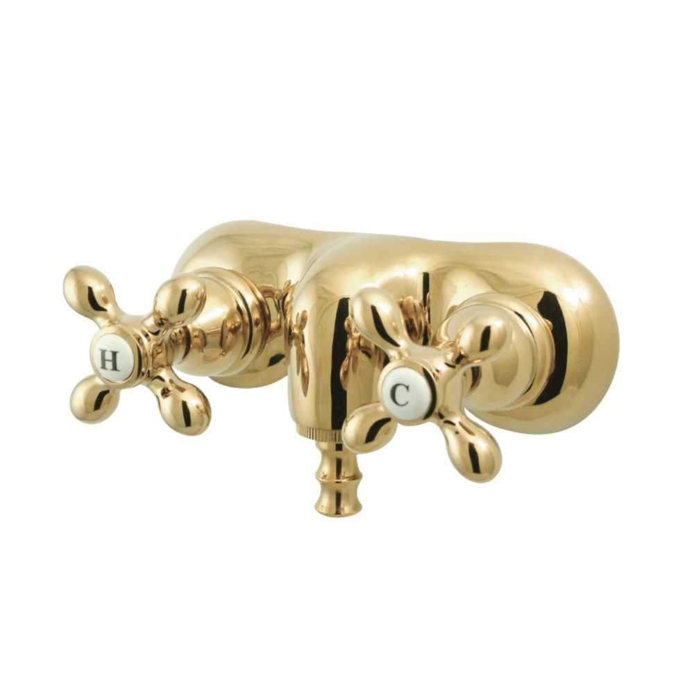 Kingston Brass Vintage 3-3/8-Inch Wall Mount Tub Faucet, Polished Brass