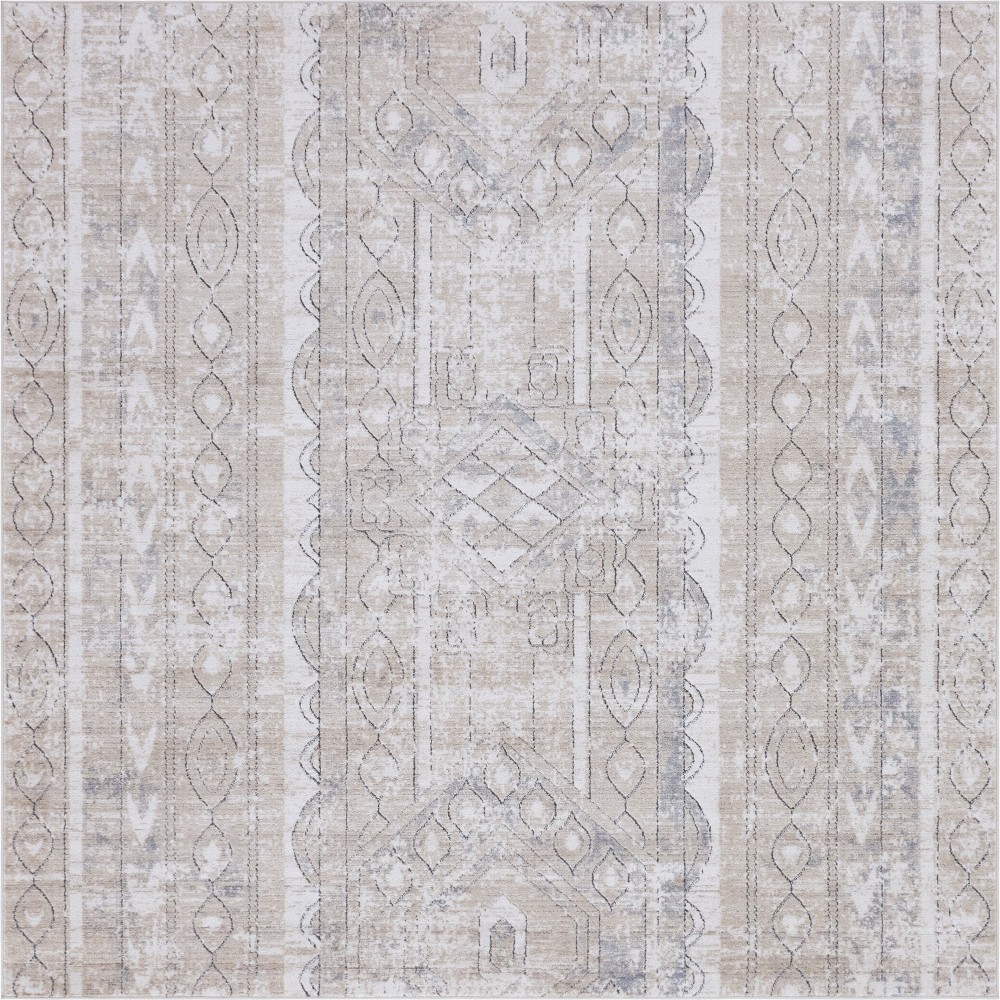 Rug Unique Loom Portland Tan Square 8' 0 x 8' 0 Rug Unique Loom Portland Tan Square 8' 0 x 8' 0