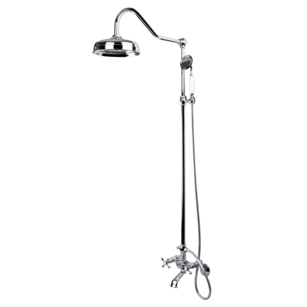Kingston Brass Vintage Clawfoot Tub Faucet Package with Shower Combo, Polished Chrome Kingston Brass Vintage Clawfoot Tub Faucet Package with Shower Combo, Polished Chrome