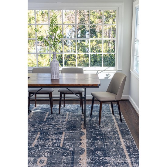 Rug Unique Loom Portland Blue Square 8' 0 x 8' 0