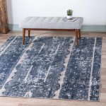 Rug Unique Loom Portland Blue Square 8' 0 x 8' 0