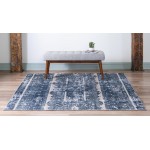 Rug Unique Loom Portland Blue Square 8' 0 x 8' 0