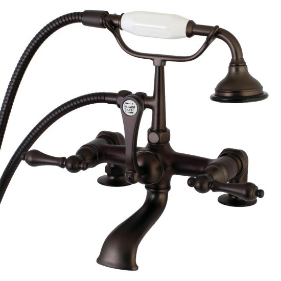 Aqua Vintage Vintage 7-Inch Tub Faucet with Hand Shower, Oil Rubbed Bronze