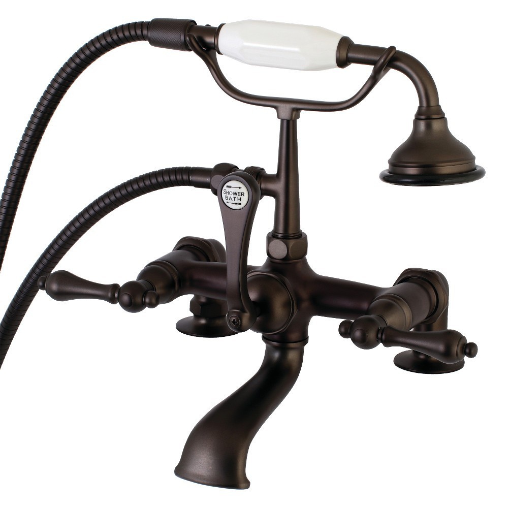 Aqua Vintage Vintage 7-Inch Tub Faucet with Hand Shower, Oil Rubbed Bronze