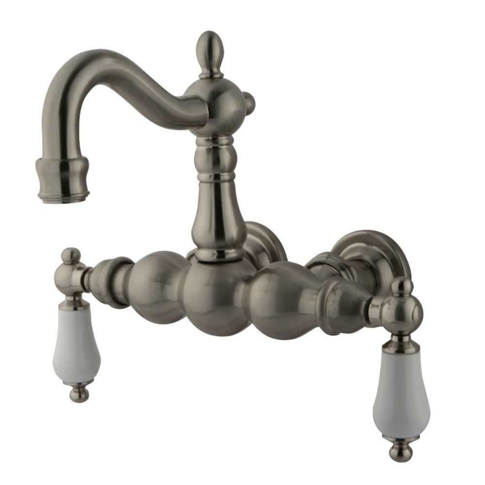 Kingston Brass Vintage 3-3/8-Inch Wall Mount Tub Faucet, Brushed Nickel Kingston Brass Vintage 3-3/8-Inch Wall Mount Tub Faucet, Brushed Nickel