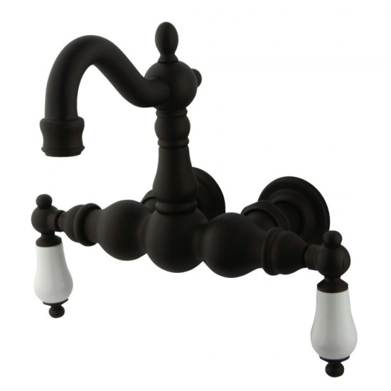 Kingston Brass Vintage 3-3/8-Inch Wall Mount Tub Faucet, Oil Rubbed Bronze