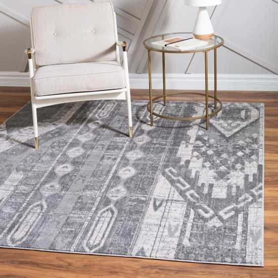 Rug Unique Loom Portland Gray Square 8' 0 x 8' 0