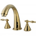 Kingston Brass Naples Roman Tub Faucet, Polished Brass